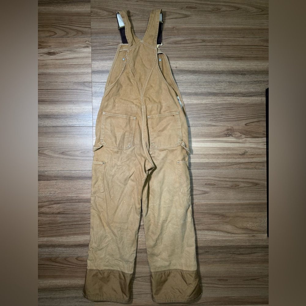 Vintage Carhartt Insulated Canvas Duck Bib Overalls - Picture 2 of 8